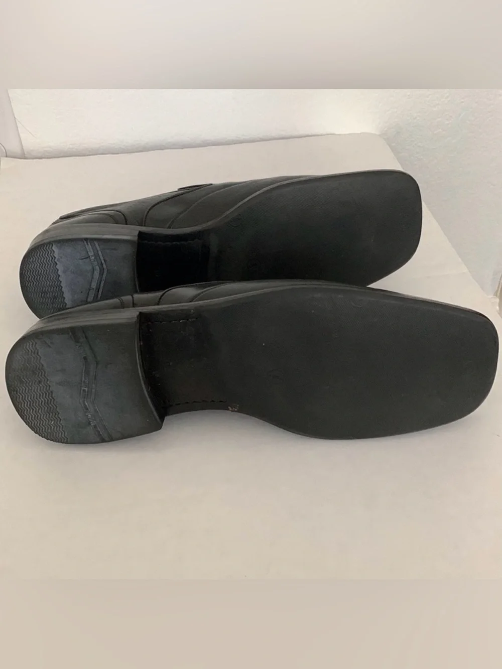 MEZLAN MENS LEATHER LOAFERS SLIP ON SQUARE TOE BLACK LUXURY DESIGNER SIZE 10